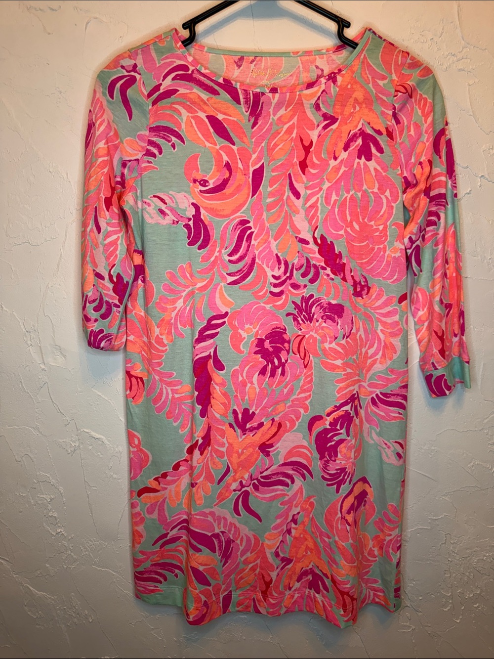 Lilly Pulitzer Mint Floral Swim Cover-Up in Pink & Coral